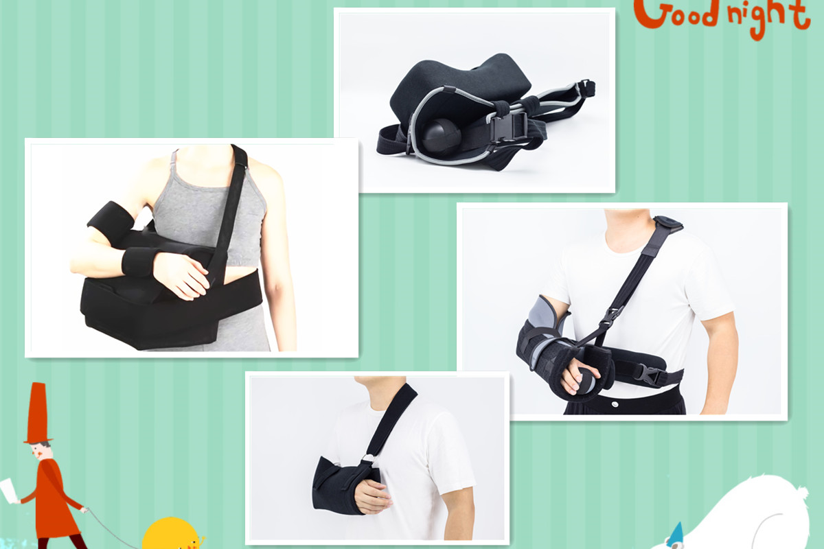 Pillow arm sling metal shoulder brace